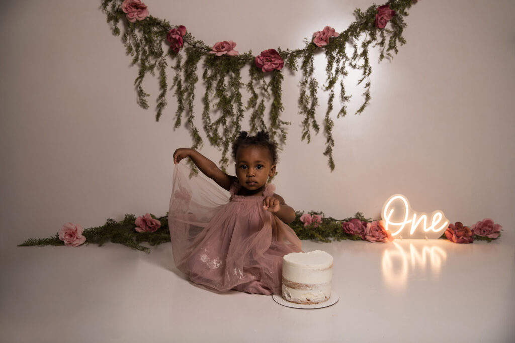 Charlotte Milestone Photographer Monroe NC Cake Smash Photographer Knowles Photography